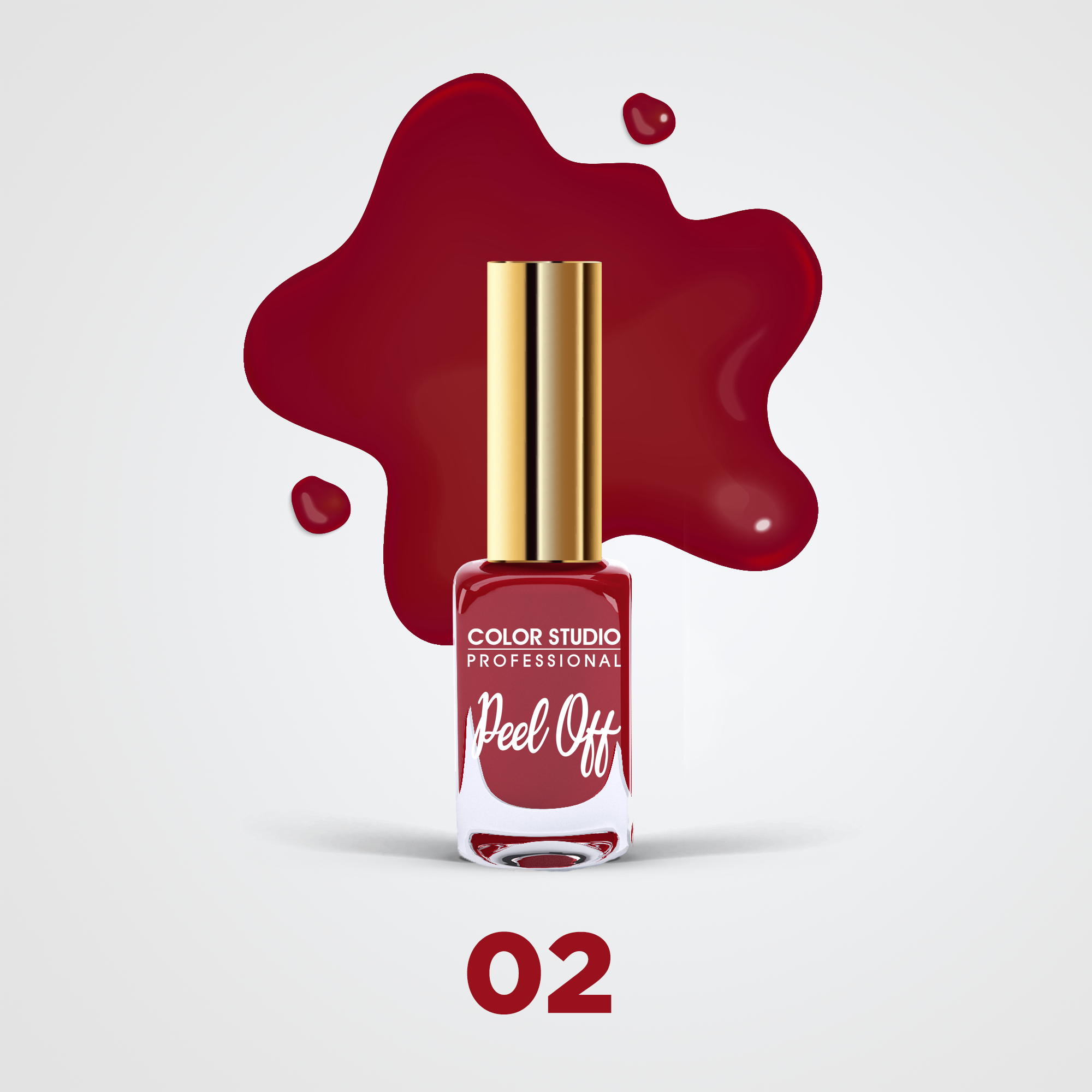 02 SHIRAZ - PEEL OFF NAIL COLORS - WATER BASED NAIL POLISH