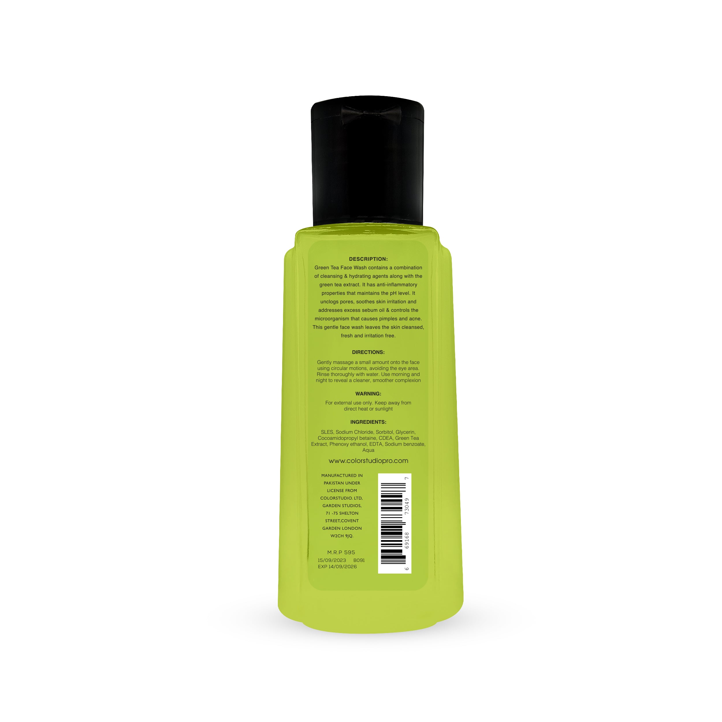 GREEN TEA FACE WASH - COLOR STUDIO DERMO EXPERTISE 100ML